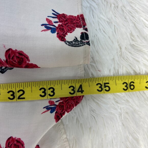 Vintage Royal Bones By Daang Sugar Skull & Rose Lace Shift Dress Size M - Picture 8 of 9